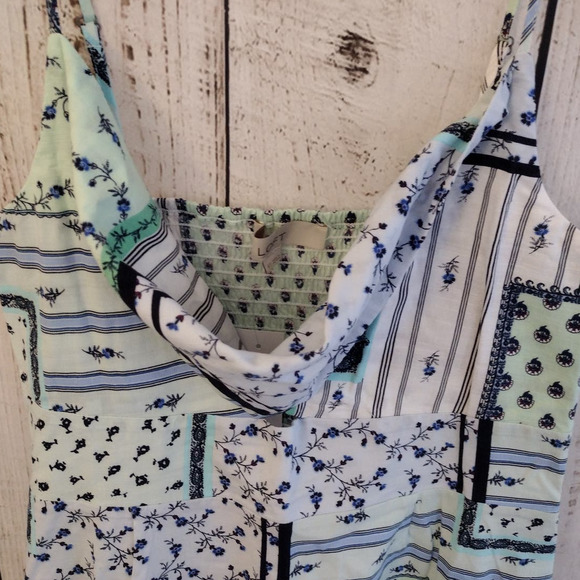 LOFT | TALL LENGTH Patchwork Floral Twist-Cutout Cami Dress - Picture 9 of 16